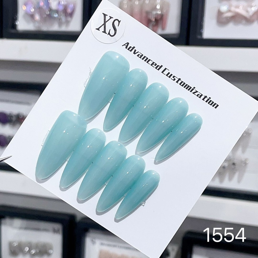 Handmade Press on Nails 10 pc set .+5 Pieces Nail Stickers