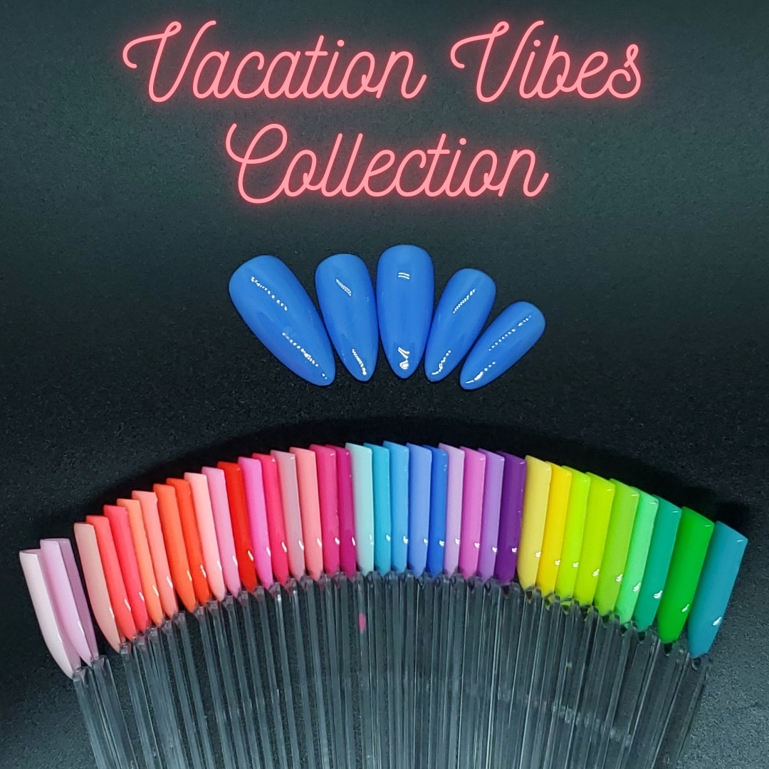 #425 Blue Press On Nails | Handmade | Hard Gel Glue On Nails