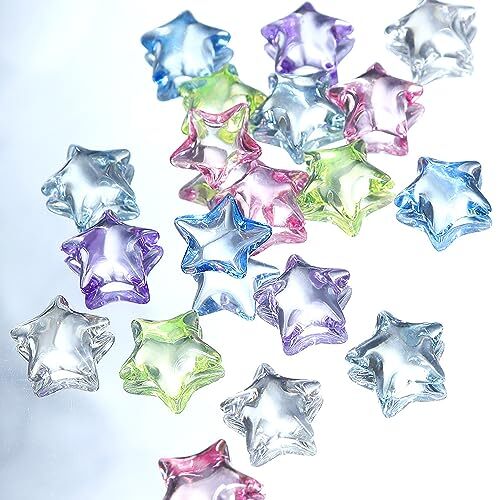 Stars Nail Art Charms, Pentagram Nail Art Rhinestone, 3D Clear Five-Pointed