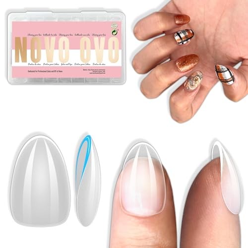 Extra Short Almond Nail Tips, Thick Extra Short Almond Thick Nail Tips 224