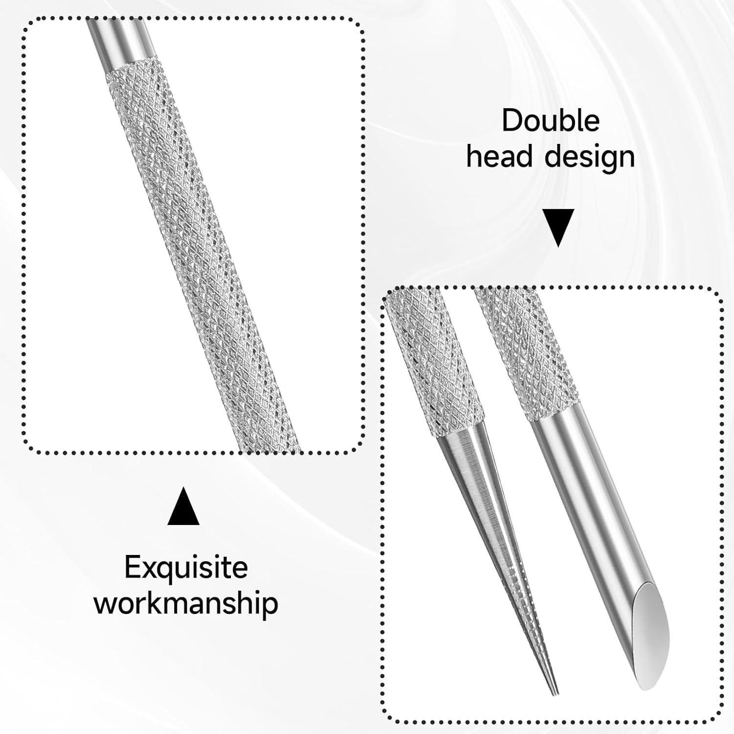Nail Cleaning Cuticle Sti Stainl Steel Cuticle Pusher Remover Dead