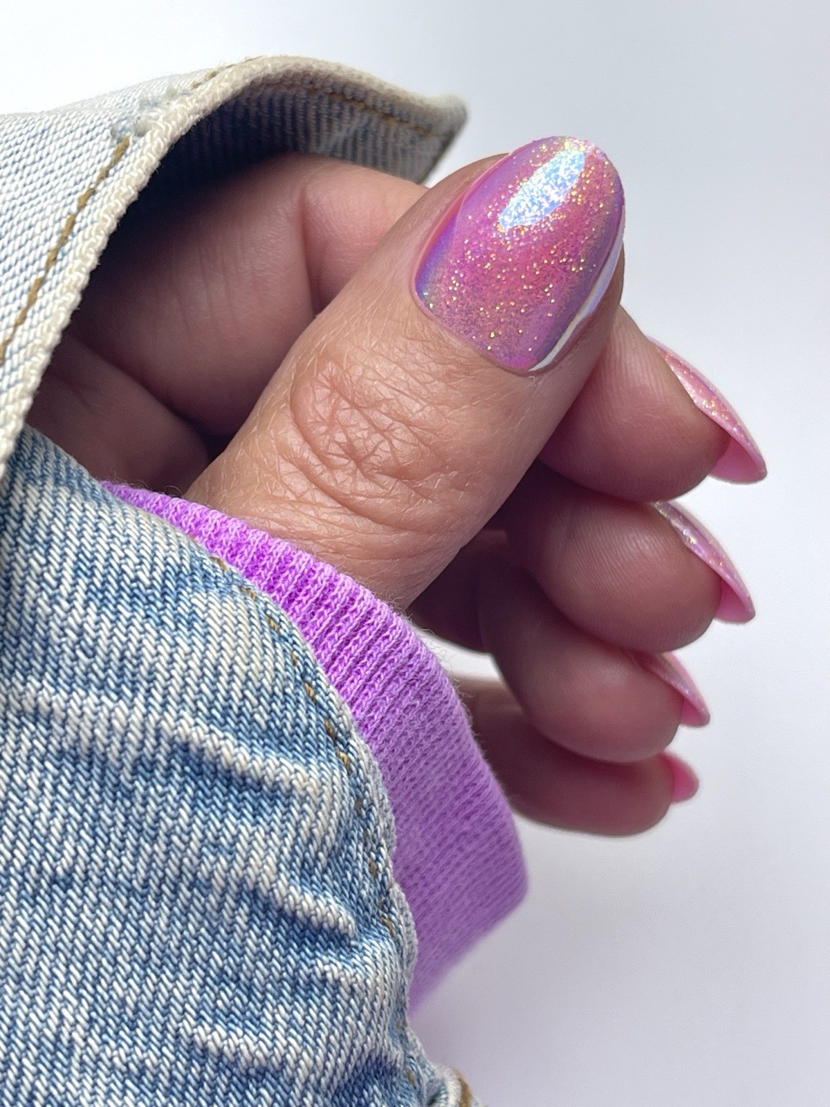 Red Aspen Press On Nails~ Brie, Short Almond Holo, Sold Out, NIB fast Ship