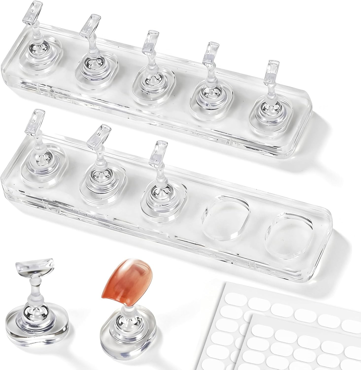 Nail Stand For Press On Acrylic Strong Magnetic Nail Holder Kit Medium Clear