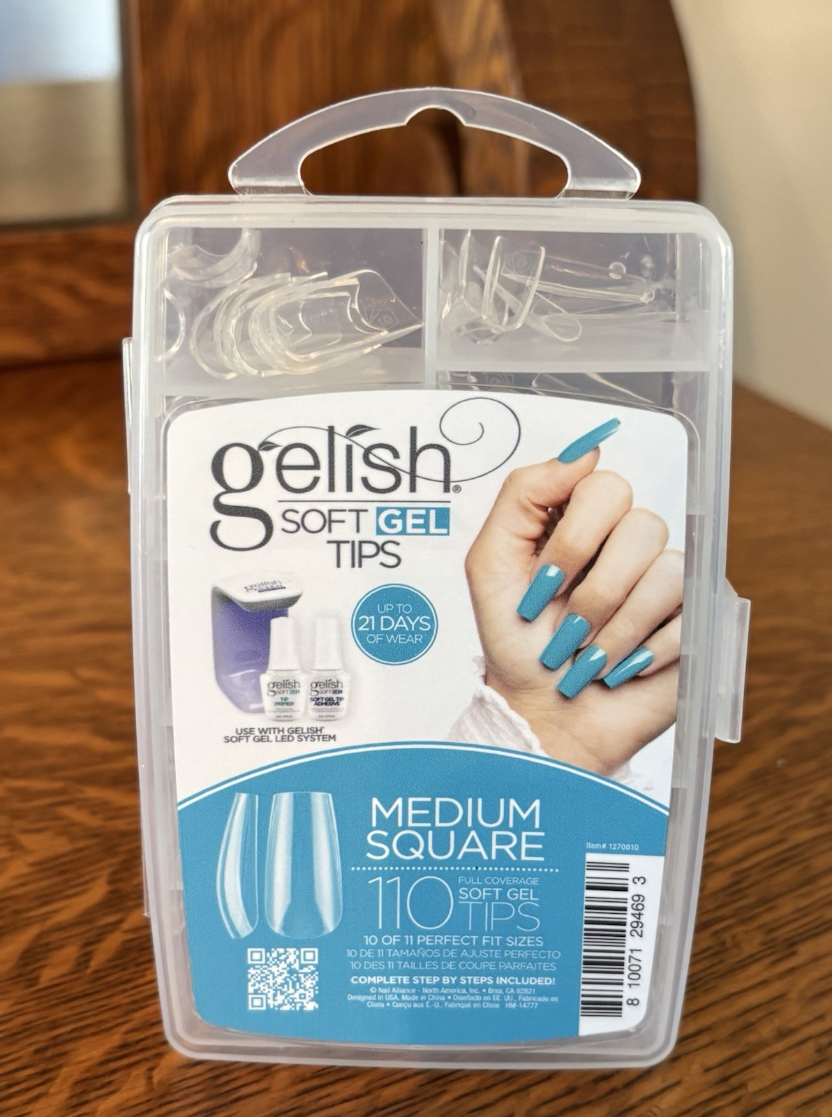 Gelish Soft Gel Tips Medium Square 110 Soft Gel Tips NIB NEW