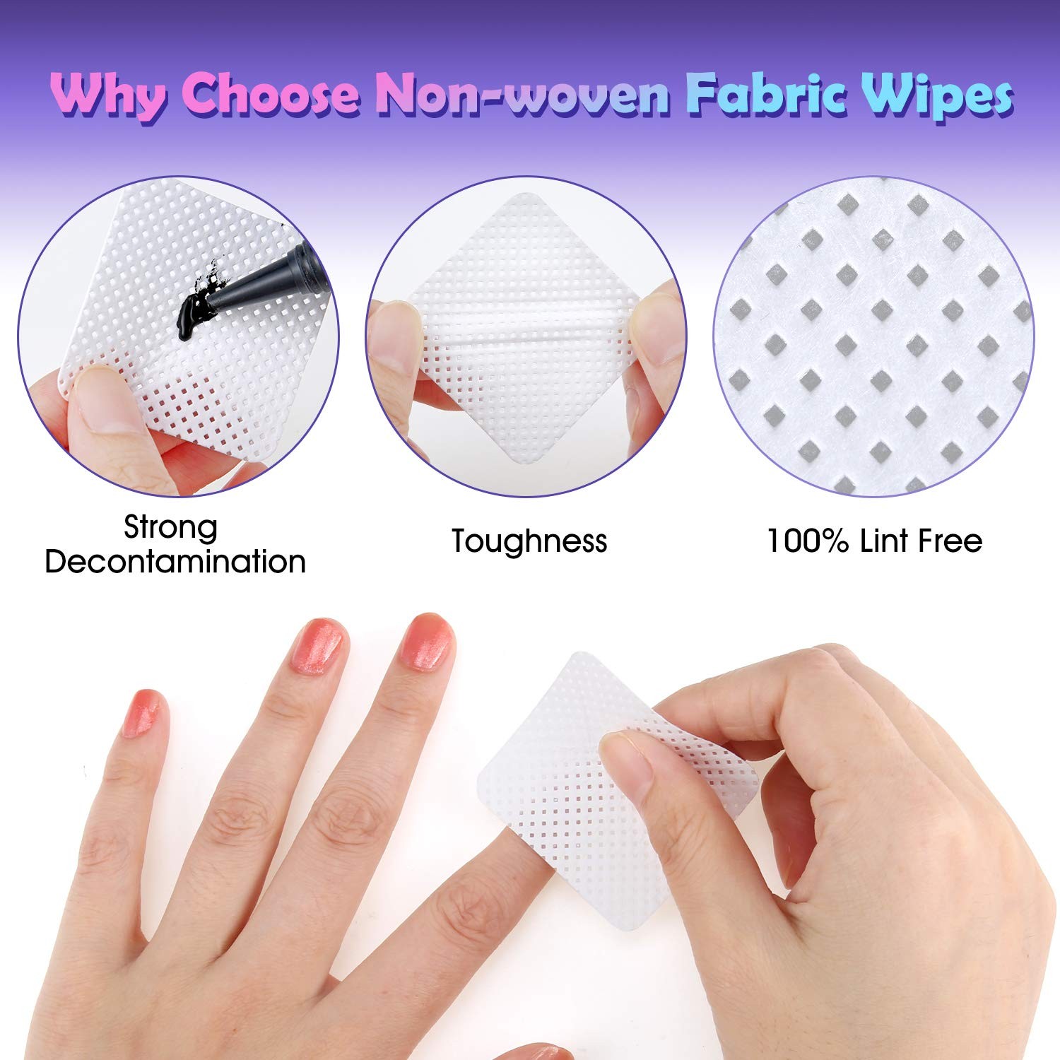 400 Pieces Eyelash Extension Glue Adhesive Wipes 400 Count (Pack of 1), White