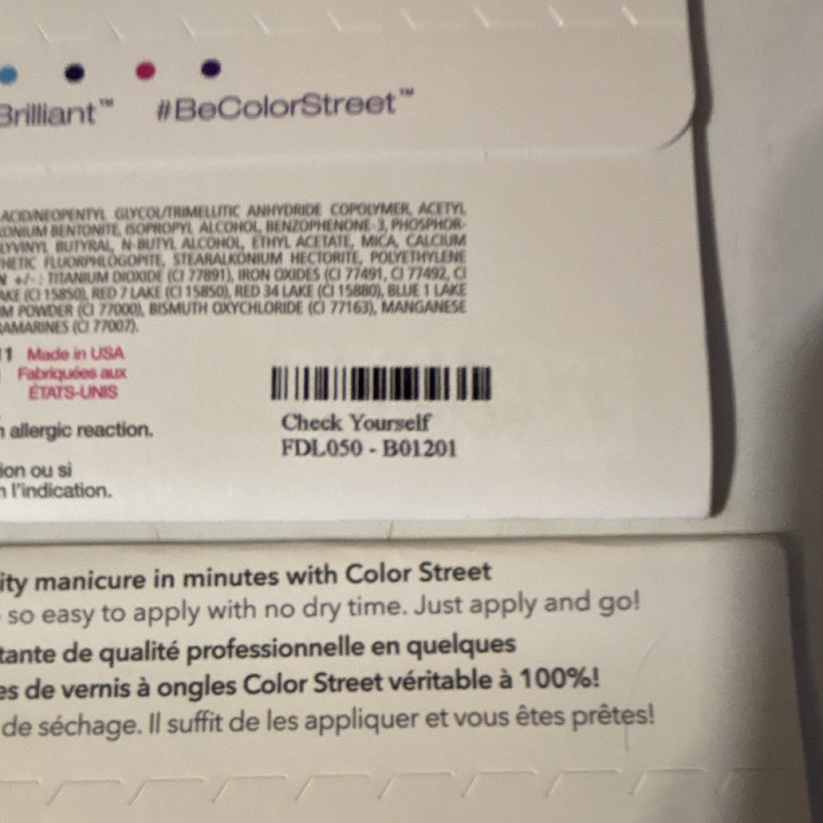 Color Street Patterned Black & White Nail Polish Strips Easy Peel & Apply Lot