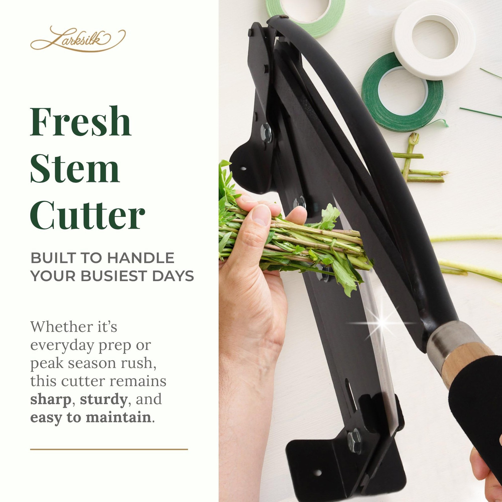 Larksilk 14″ Fresh Flower Stem Cutter with Safety Latch – Heavy-Duty Floral S…