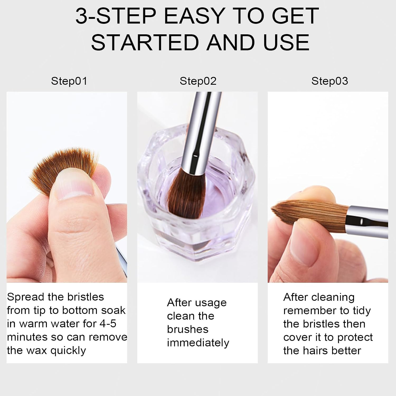 Acrylic Nail Brush Size #10, 100% Pure Kolinsky Nail Art Brushes for Acrylic App