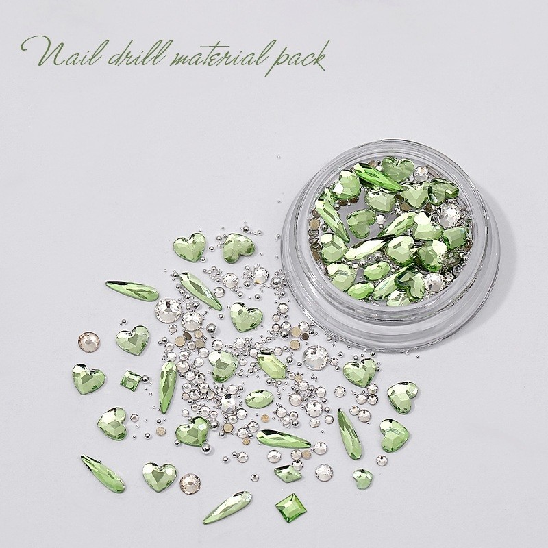 Mini Colorful Rhinestones Nail Art Charm, Multi Shape Flat Back Nail Gem