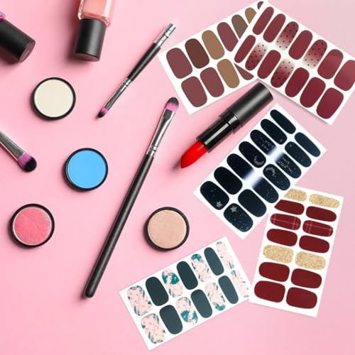 24 Sheets Nail Polish Strips Wraps With Nail File Self-dhesive Nail Stickers A