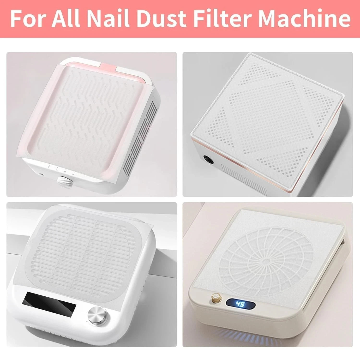 Easy to Replace & Cost-Effective Versatile 100 Pack Nail Vacuum Filter Sheets