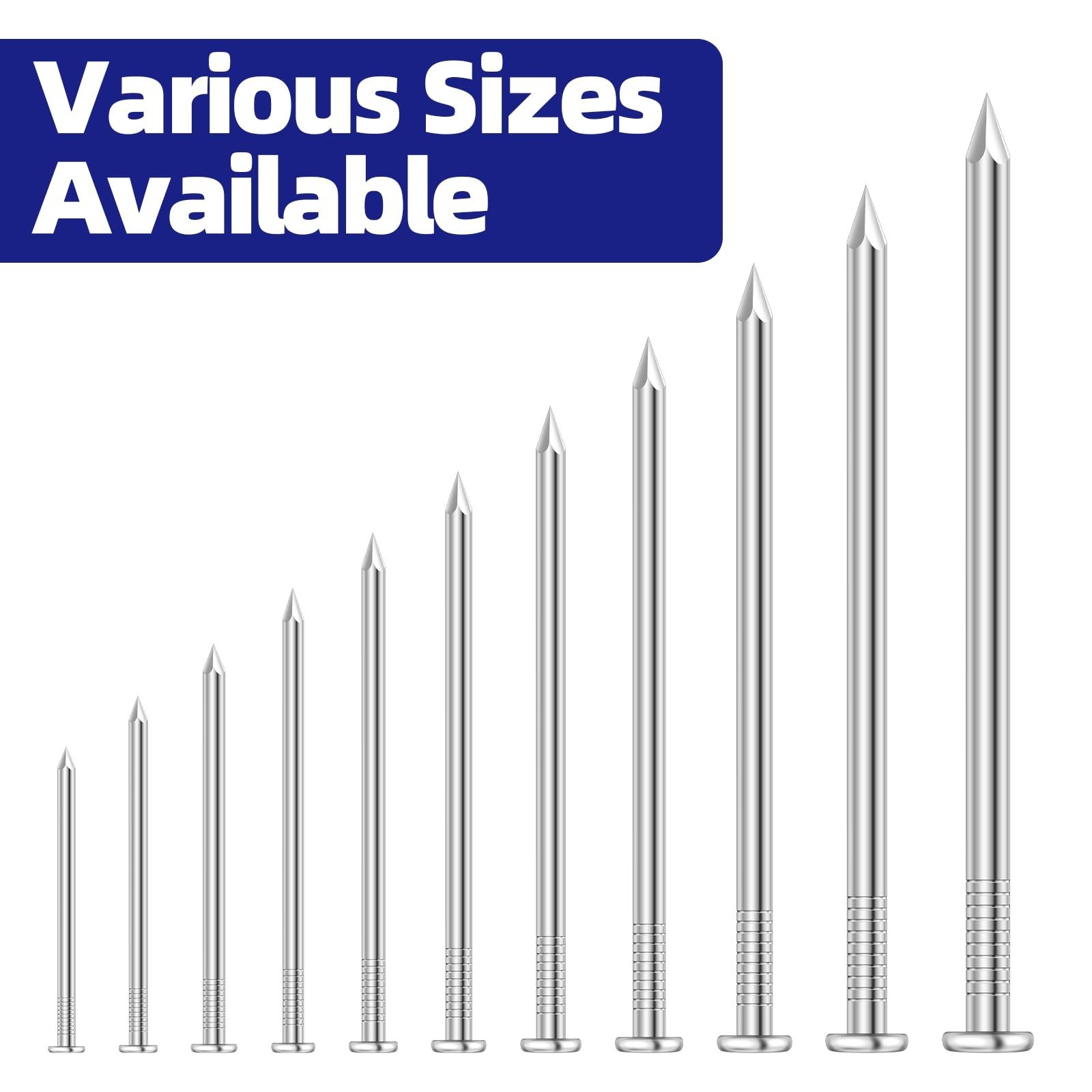 2 Inch Hardware Nails, Stainless Steel Flat Nails, Wood Nails, Wall Nails, Co…
