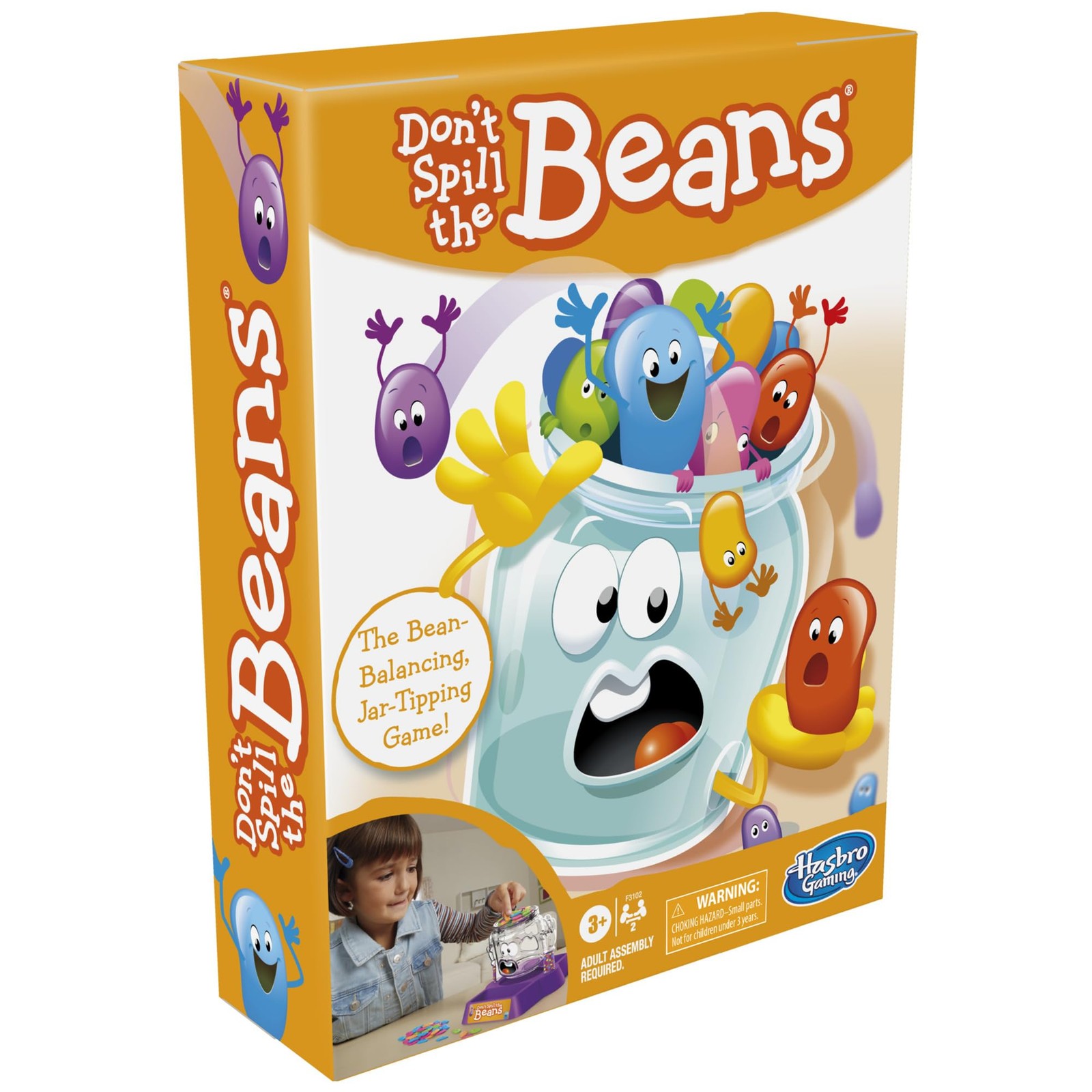 Hasbro Gaming Don’t Spill The Beans 7.875 x 2.5 x 10.5 inches, Multicoloured