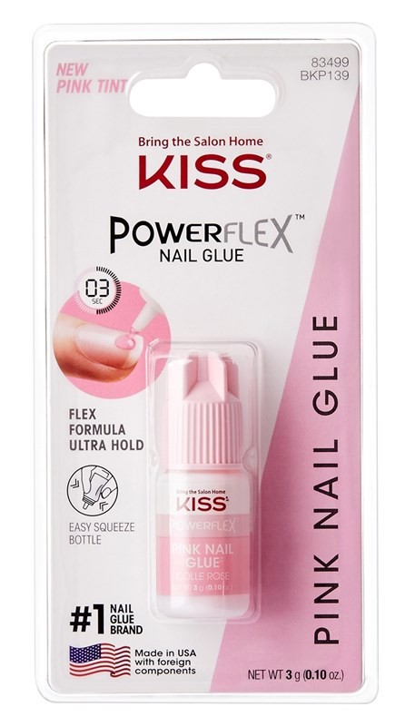 Kiss Powerflex Nail Glue Pink Tint 0.10 Ounce