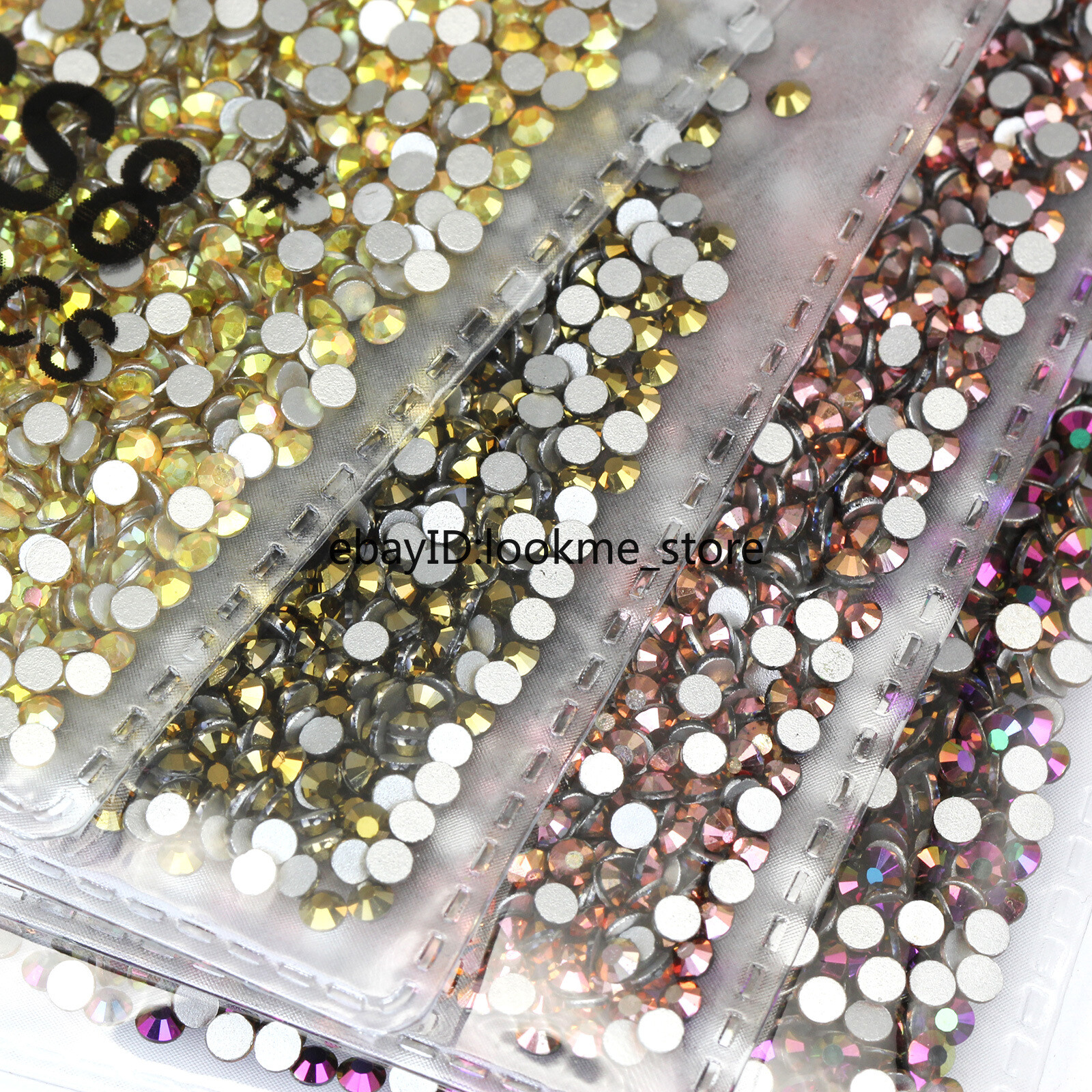 1440pc 2.5mm (ss8) Crystal Glass Rhinestones Flatback Gems Nail Art Crafts Decor