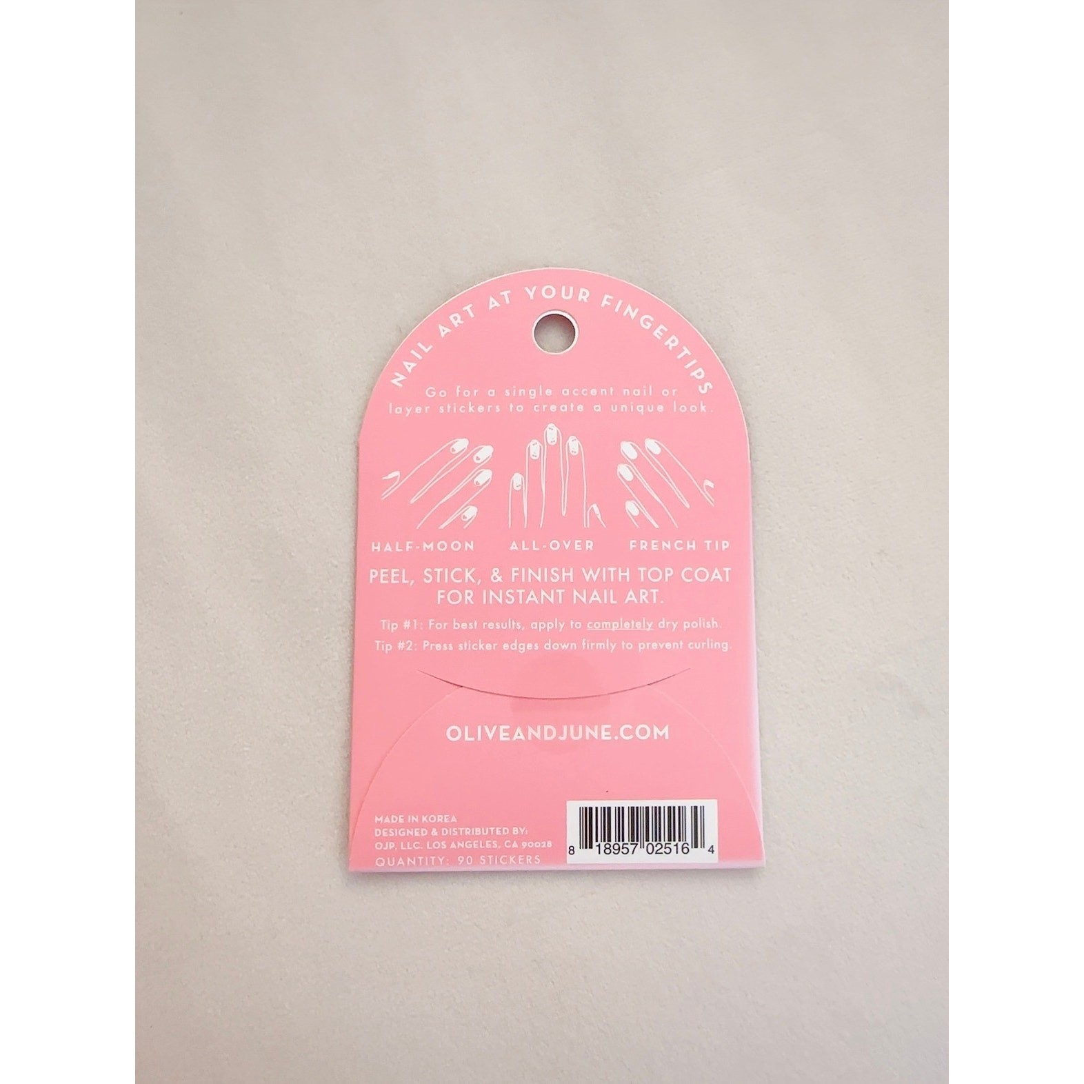 Lot of 4 Olive & June Bubble Letter Nail Art Sticker NWT Y2K Coquette Mani