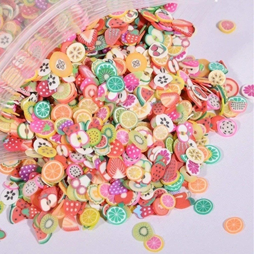 NWT NAIL ART DESIGN POLYMER CLAY FRUIT SLICES LARGE PACK!