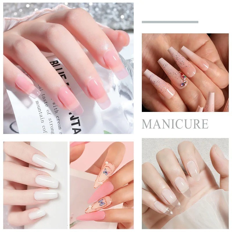 Acrylic Nail Powder & Liquid Set Pink White Clear Kit for Nail Extension Art USA