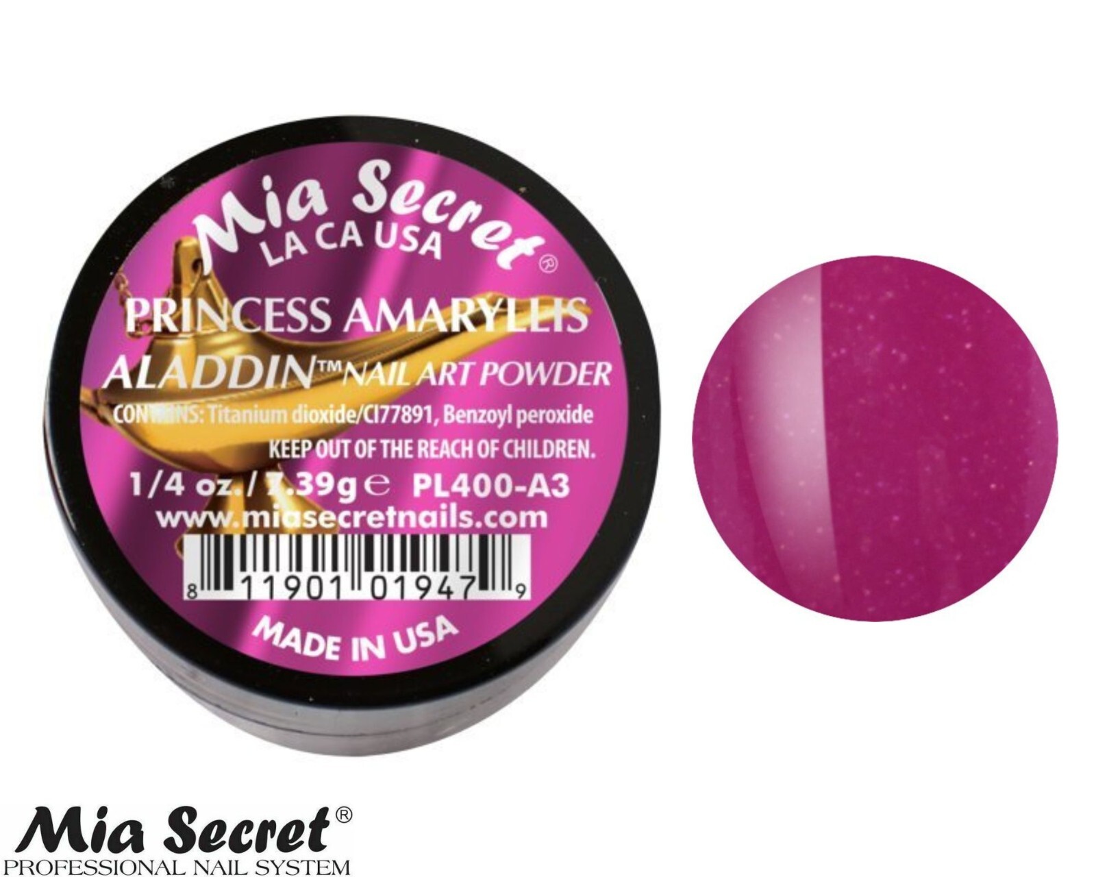 Mia Secret Nail Art Powder Fruity Collection – 1 oz. Black