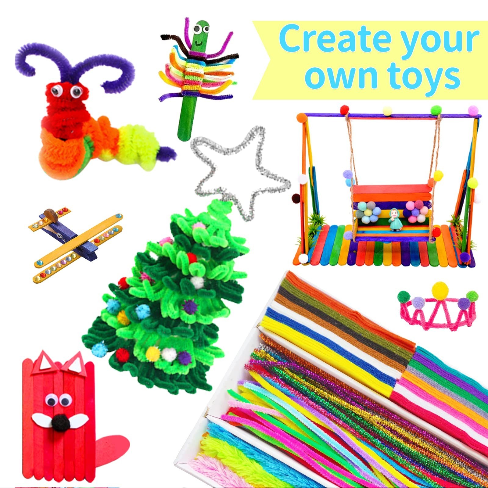 Itopstar Crafts for Kids -3000pcs+ Art Supplies Kids Art Supplies Great for S…