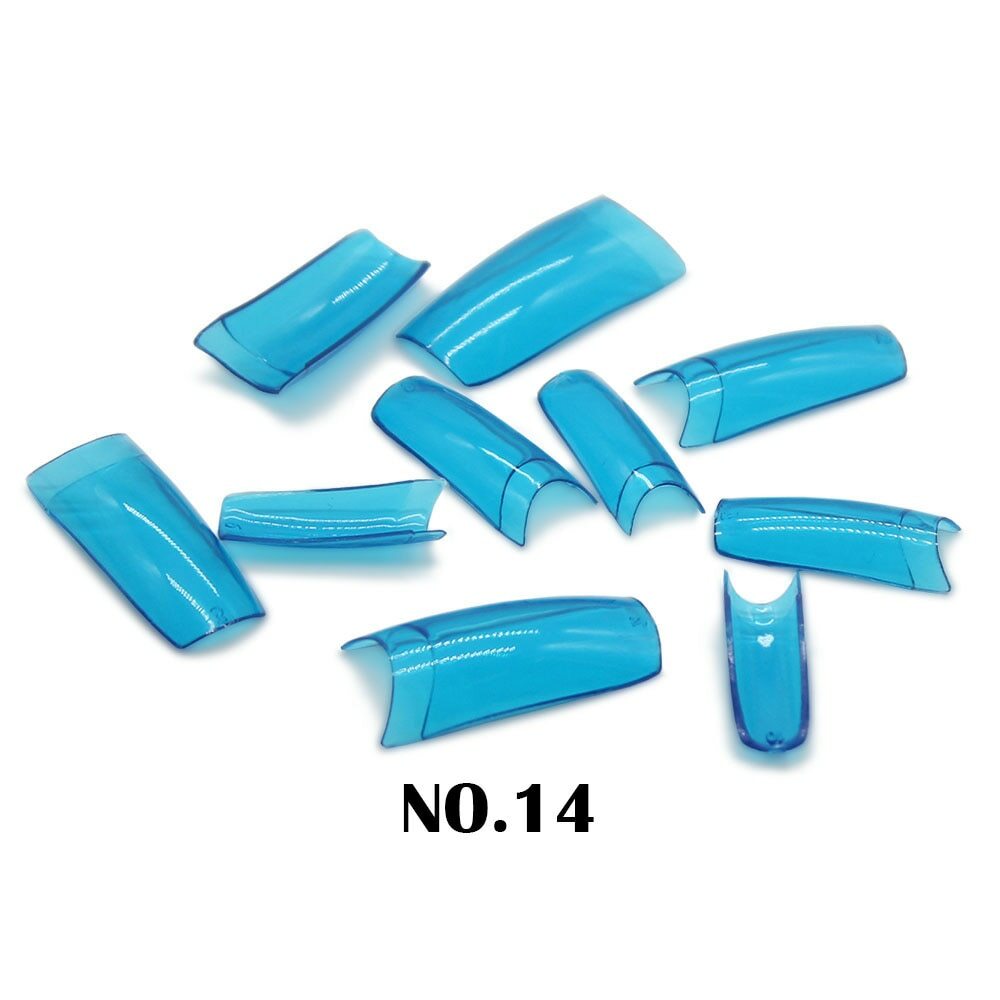 500Pcs Candy Colors French False Nail Tips Coffin UV Gel Acrylic Nails DIY Decor