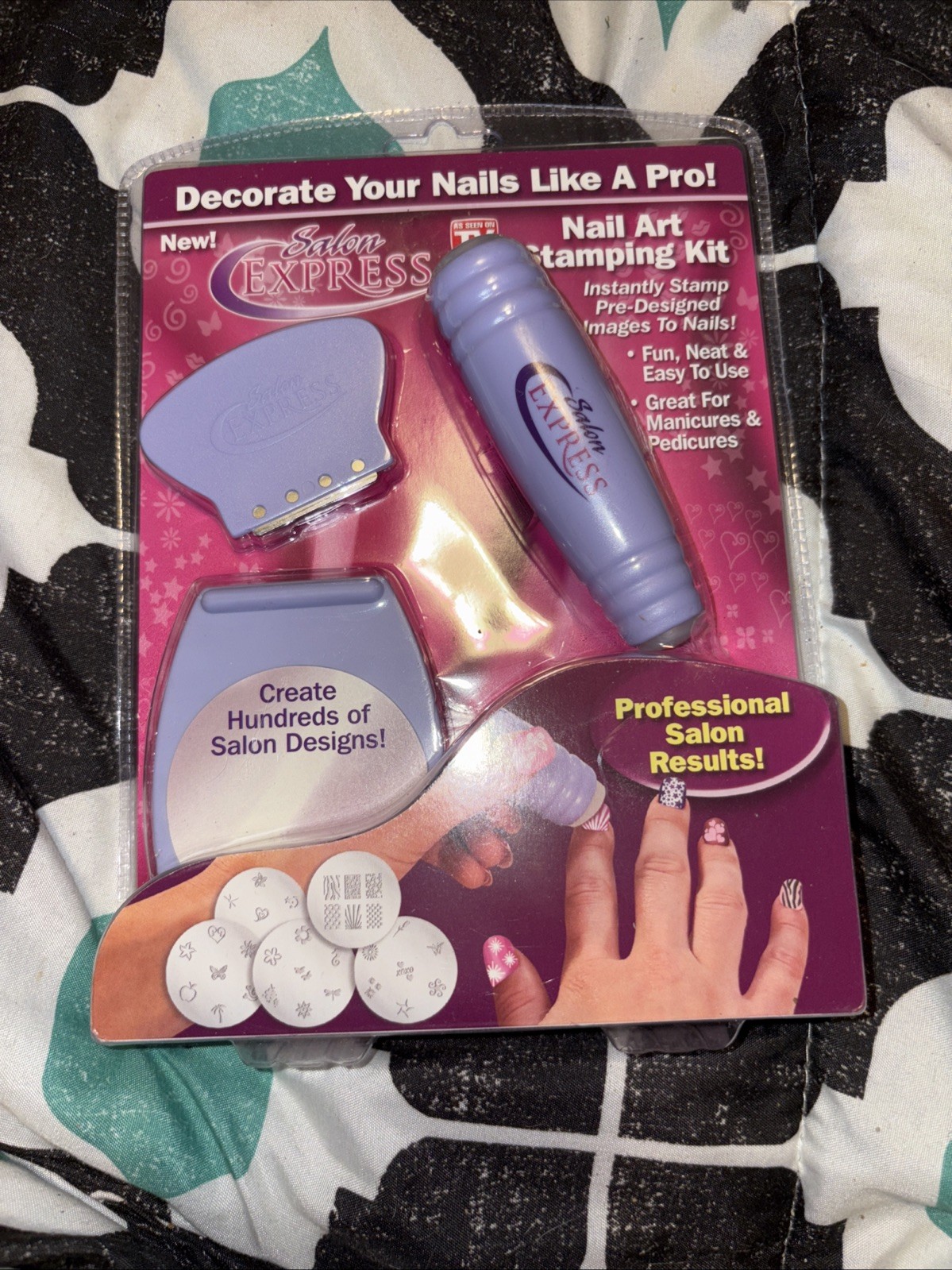 Salon Express Nail Art Stamping Kit As Seen on Tv Body Care Beauty Care Gift