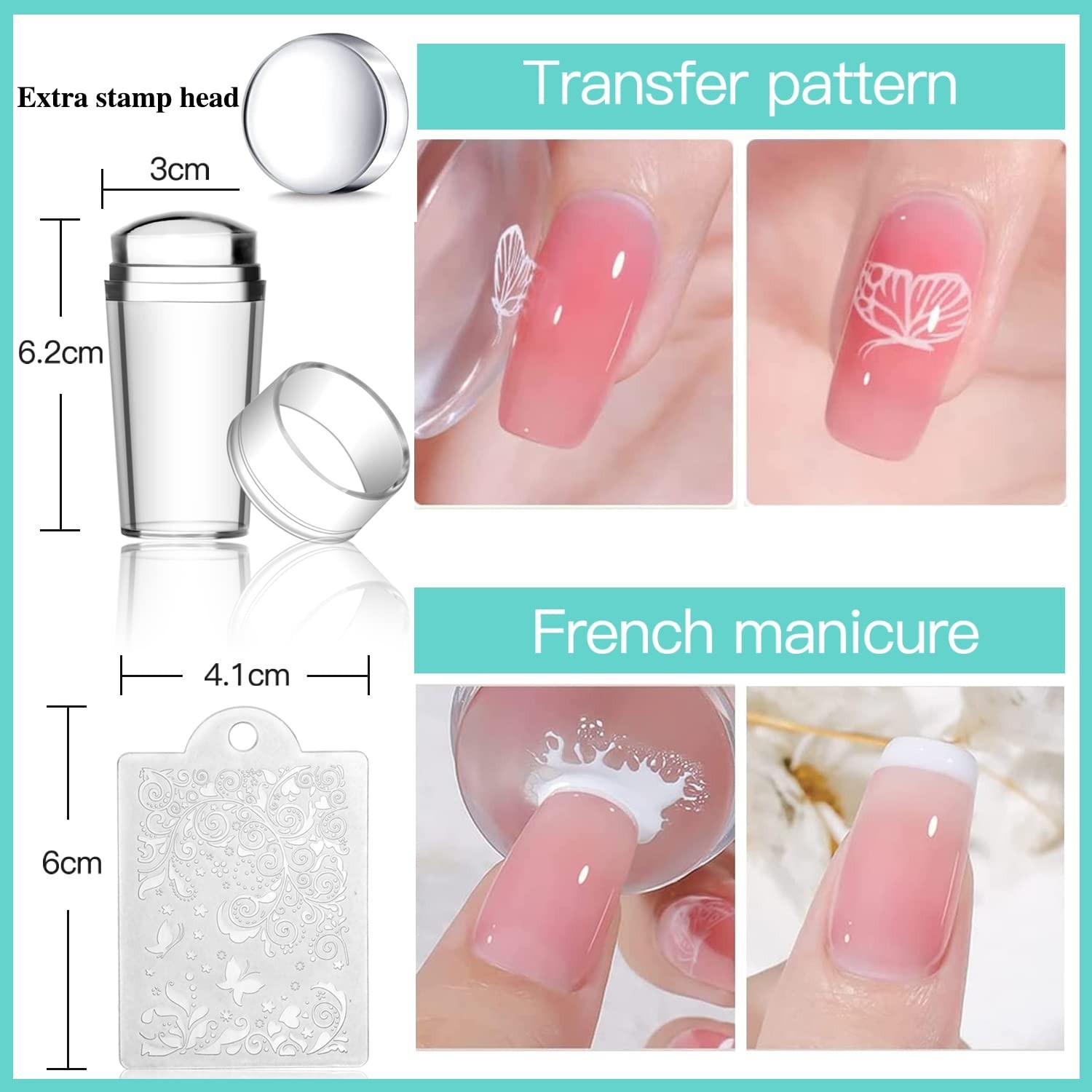 “Nail Stamping Plates Set 15 pcs Nail Art Stamper Scraper Storage 15 Piece Set “