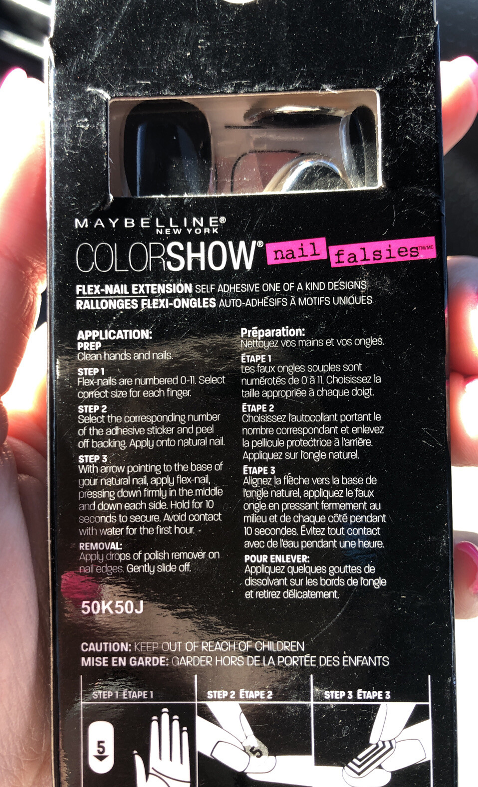 Maybelline Color Show Falsies Fake Press On Nails 70 The Silver Lining