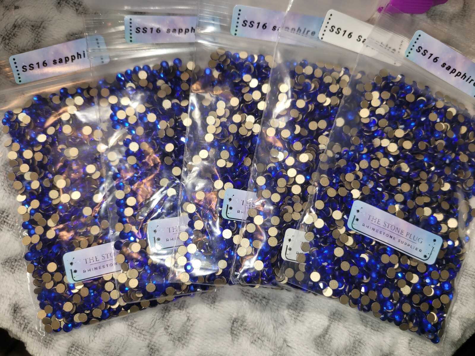 Sapphire SS16 1440pcs Rhinestones Flatback Clear Stones Nail Art Decoration