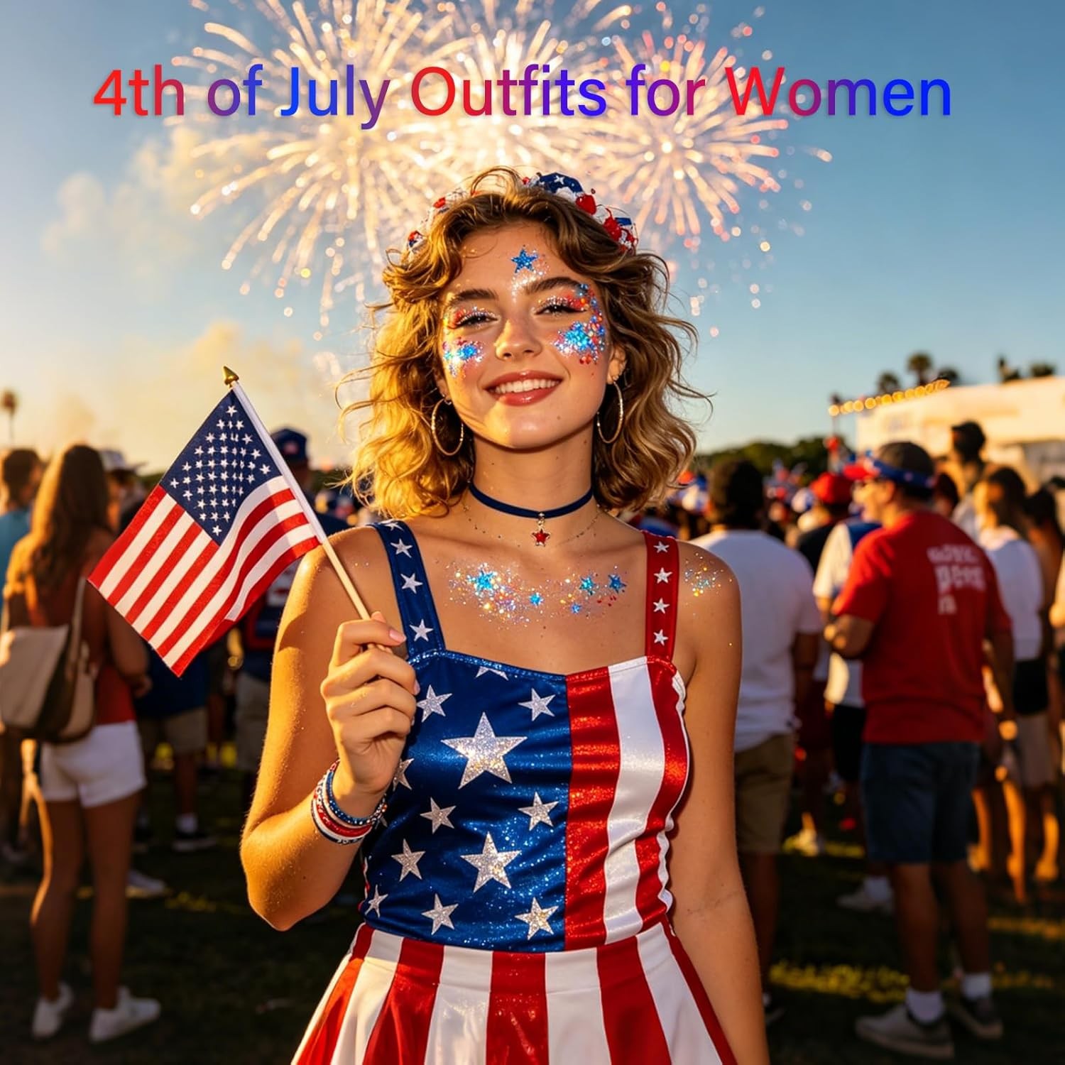 14 Colors Body Glitter 4th of July Face & Hair Glitter Gel Set for Festival