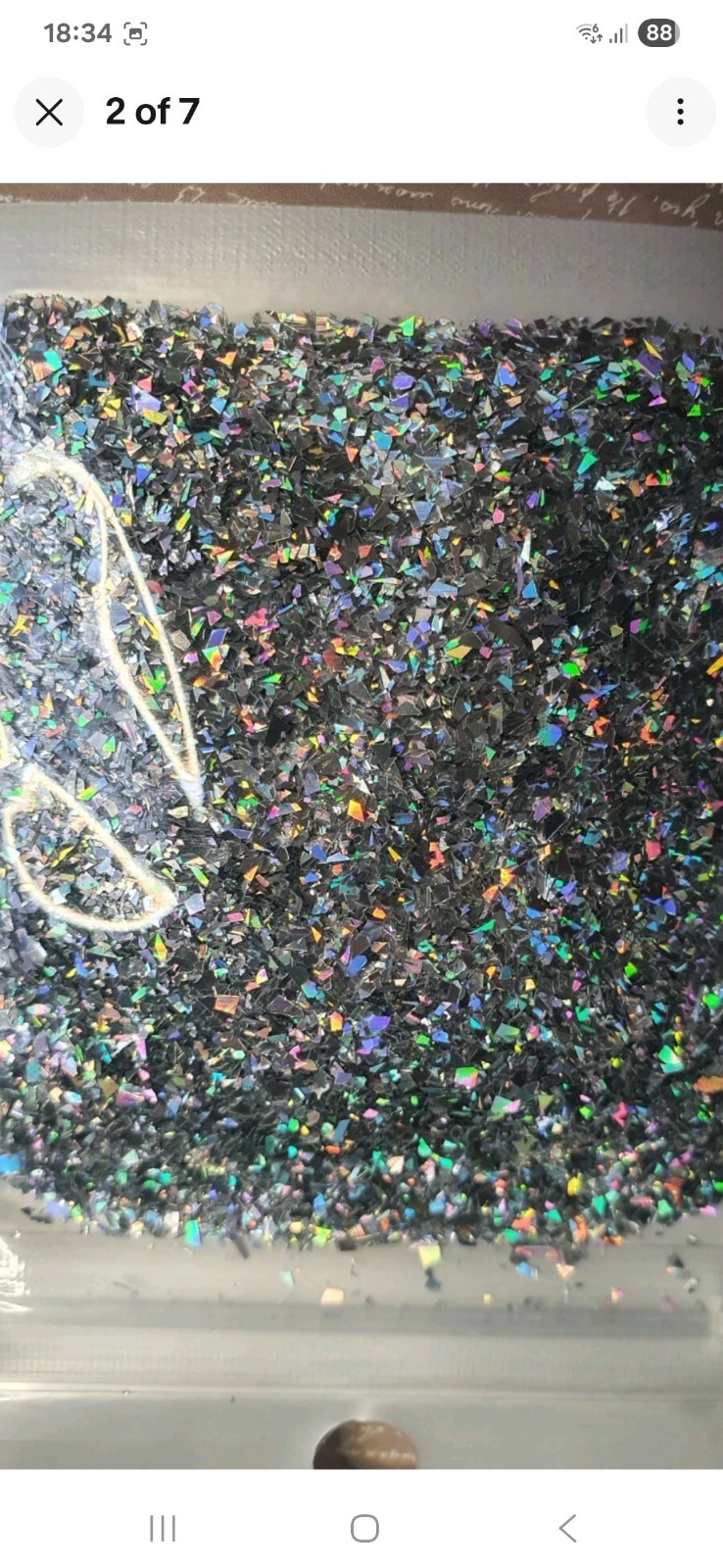 5g small silver holographic flakes small cut for crafts