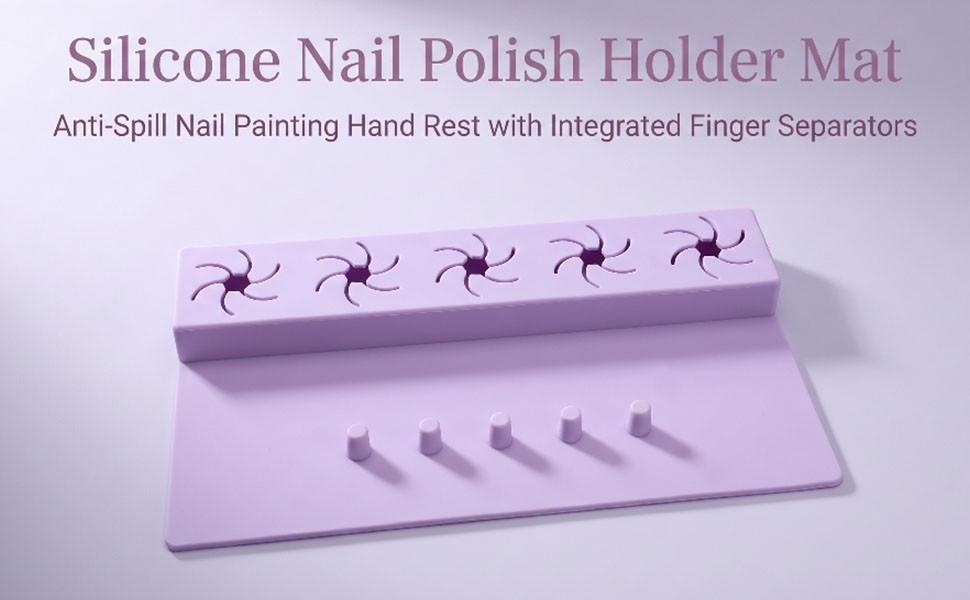 2 In 1 Silicone Nail Hand Rest Mat Anti Spill Holder For Home