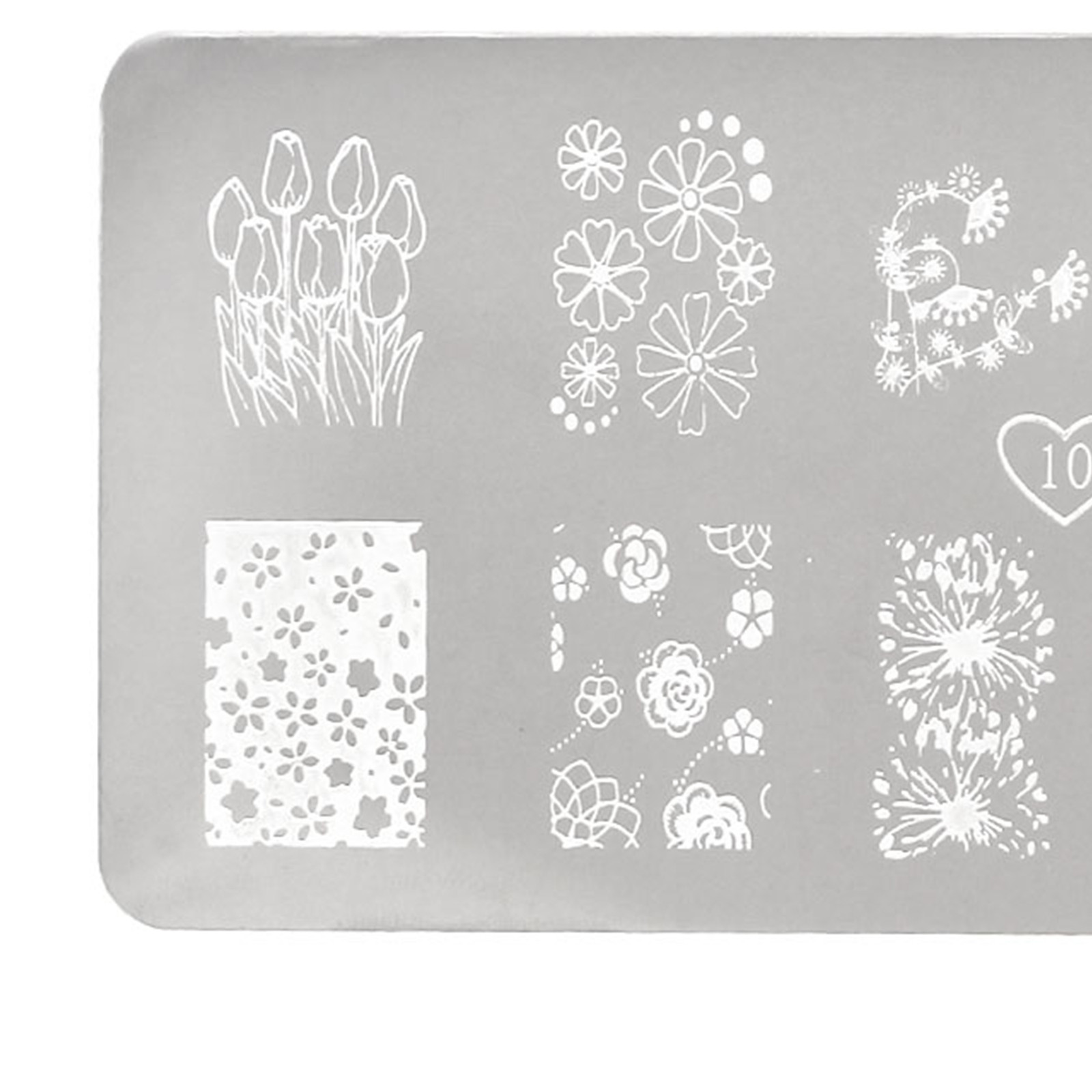 Fingernails Flower Printed Stencil Template Painted Plate Gel Nails Tool 1 Sheet