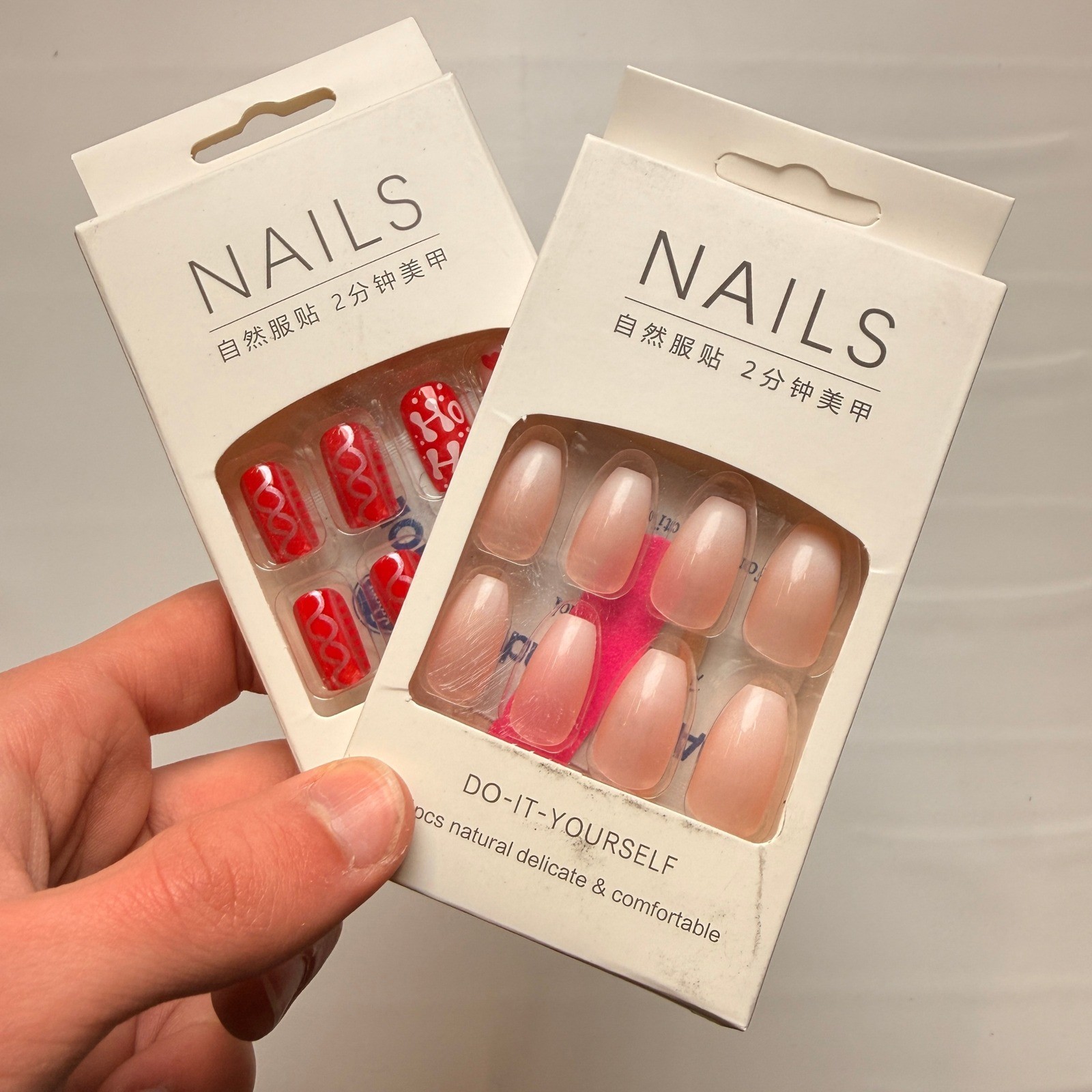 Lot of 10 Pack of 24 New False Press On Nails Assorted Designs and Colors №N46