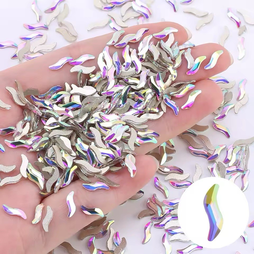 Top Czech AB Crystal Flatback Rhinestone Nail Art Decoration Multi Shape 40PCS
