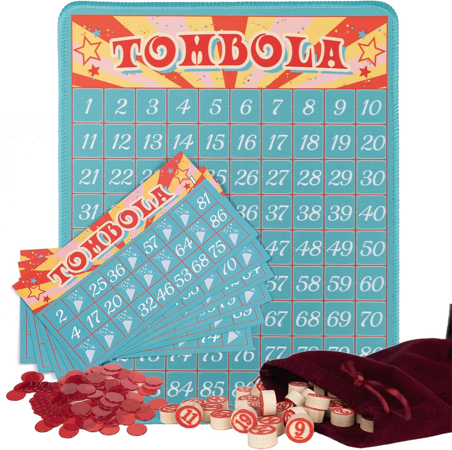 Tombola Bingo Game,Vintage Tombola Italian Game,Russian Lotto