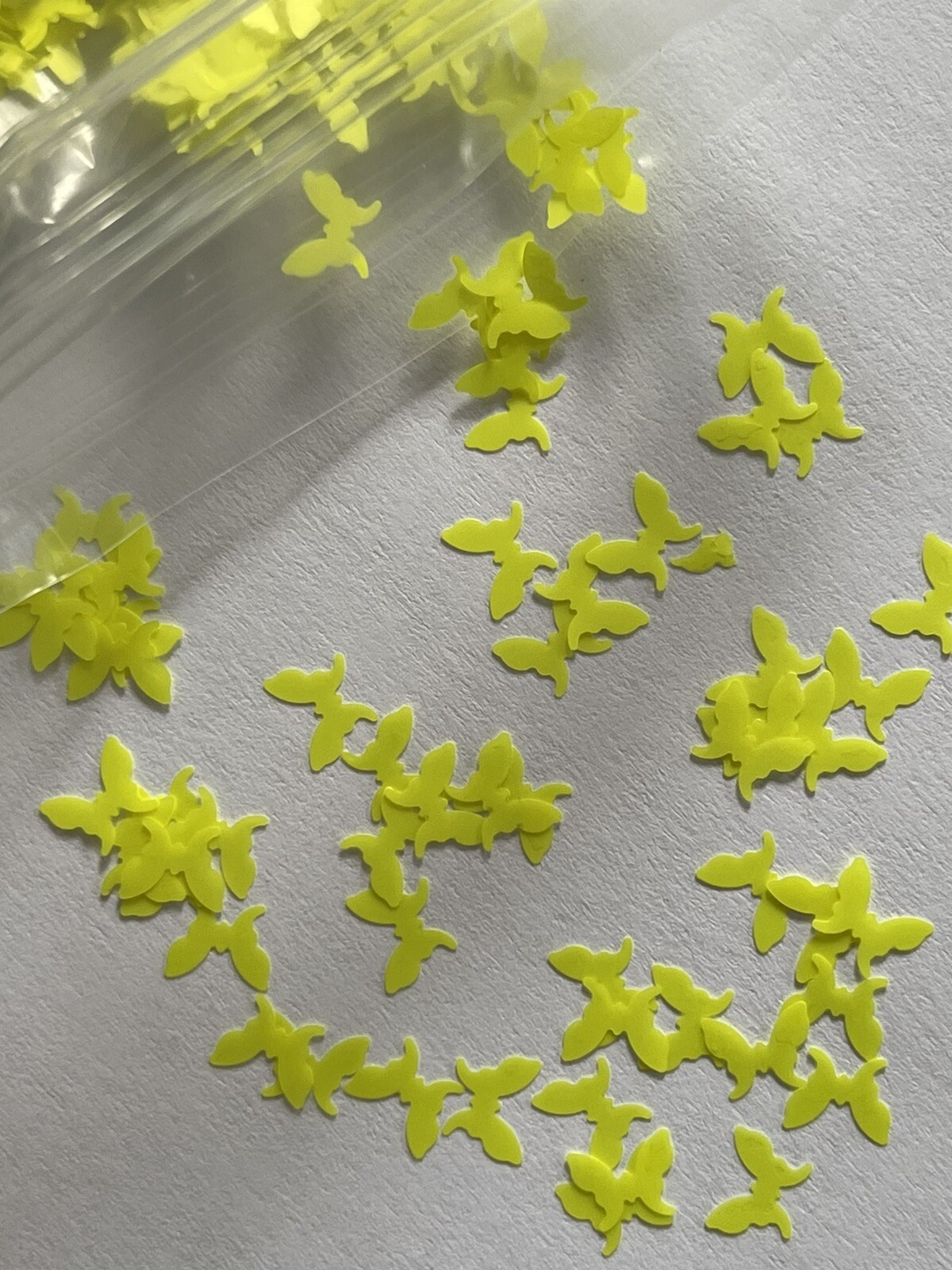 Butterfly 2 Neon Yellow Nail Glitter | 1 TSP | Gel Nail Art & Acrylic