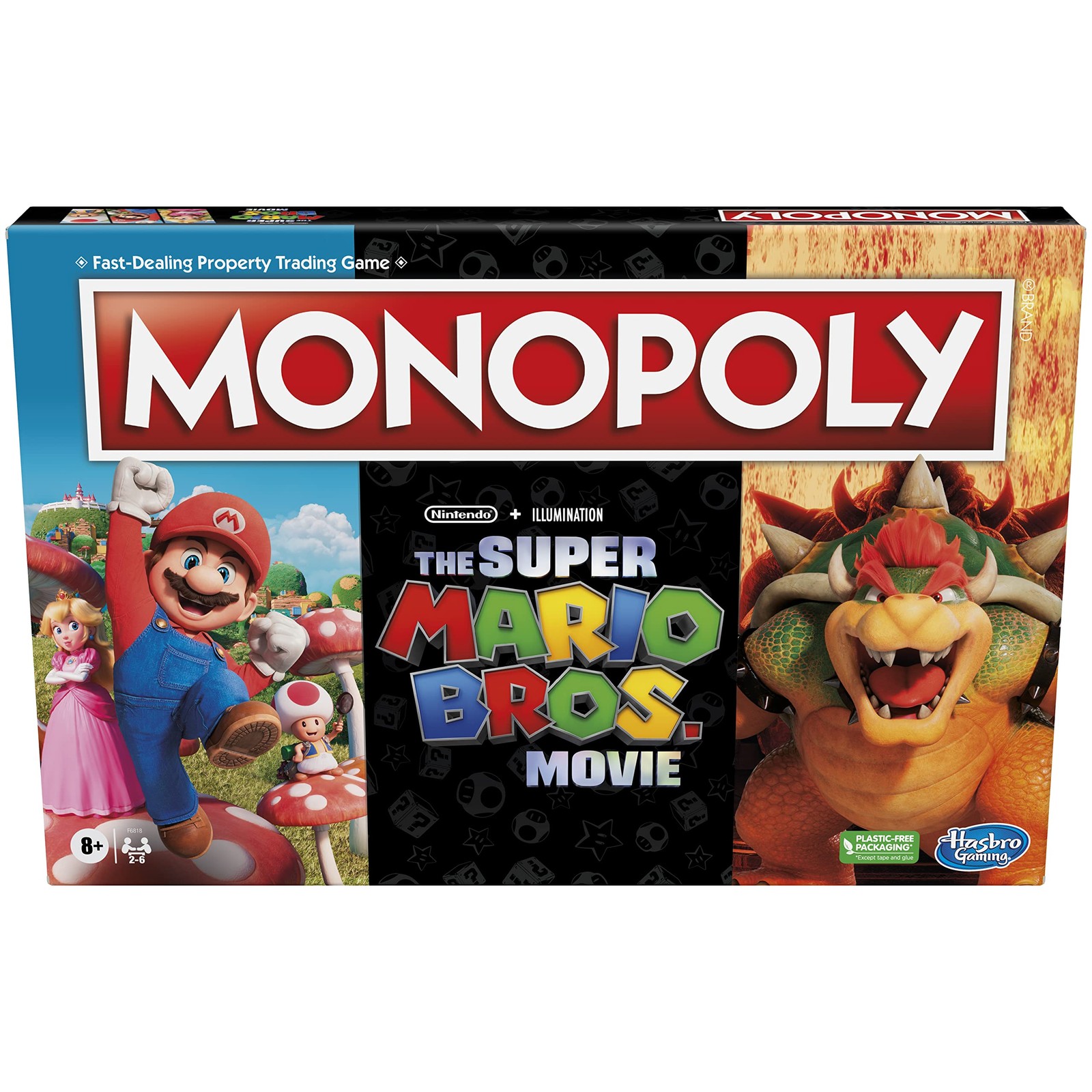 Monopoly The Super Mario Bros. Movie 10.51 x 15.75 x 0.1 inches, Multi-color