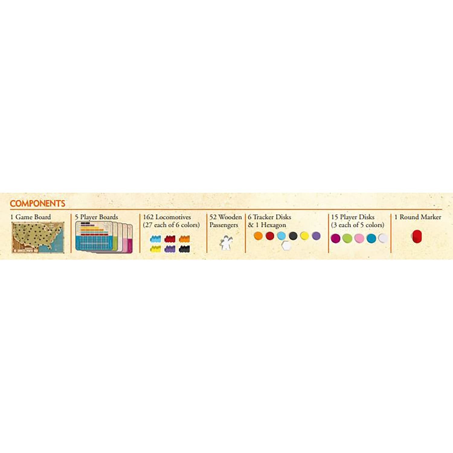 Capstone Games Ride The Rails Strategy Board Game for 3 One Size, Multicolor