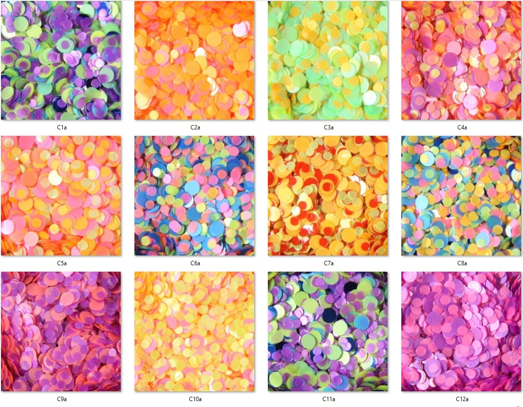 C Series Nail Art Confetti Glitter Sets Decoration Round Dot Shape party Sequins