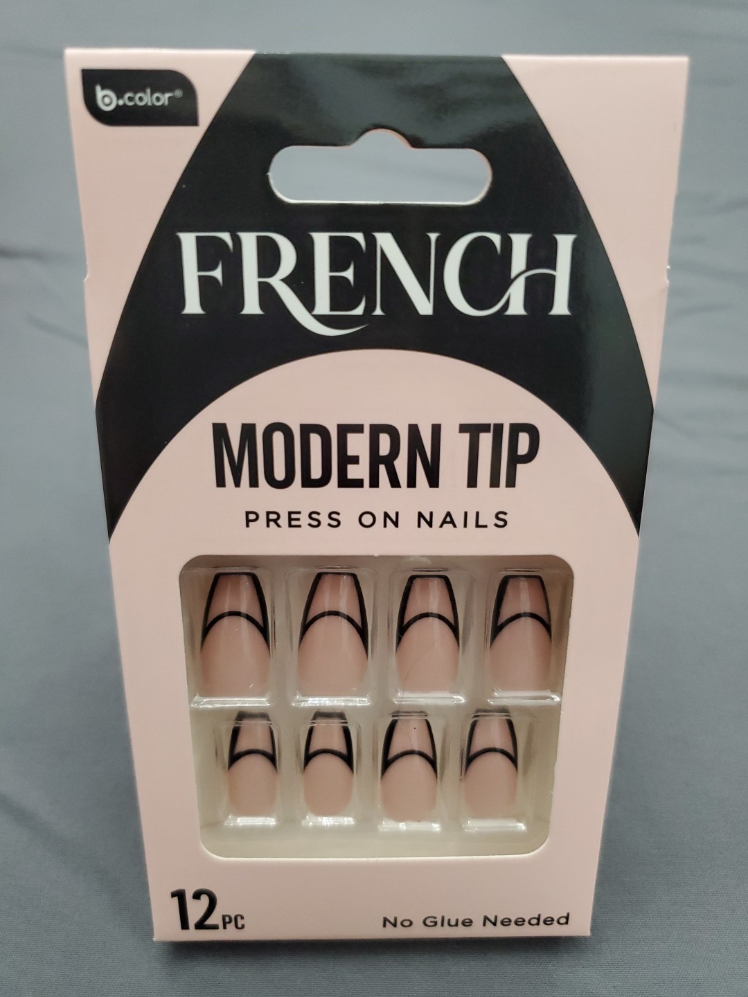 French Modern Tip Glue On Or Press On Nails Coffin Shape 12 Nails NIB