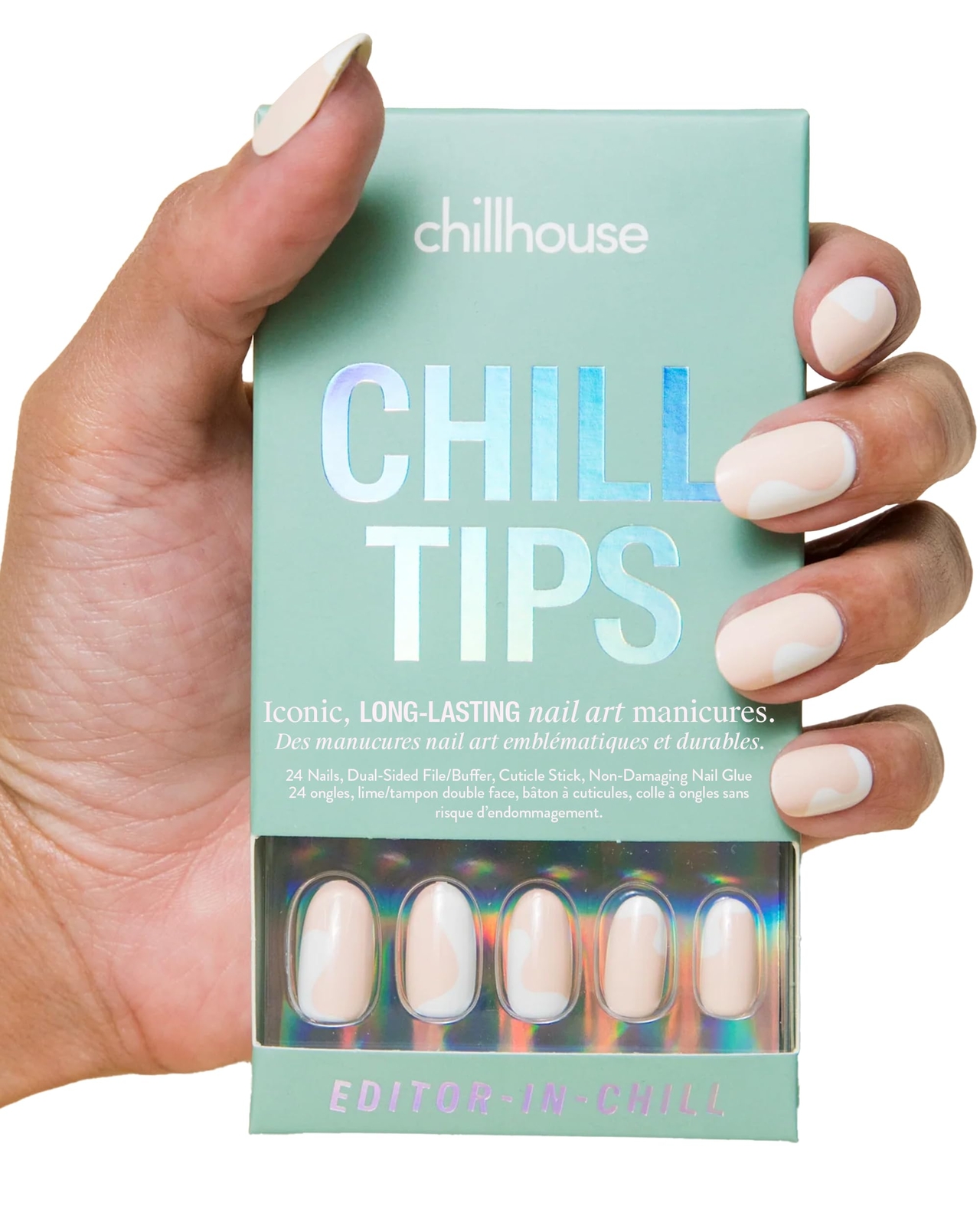 Chillhouse Editor in Chill Press On Nails Salon Quality Easy Application 24 Tips