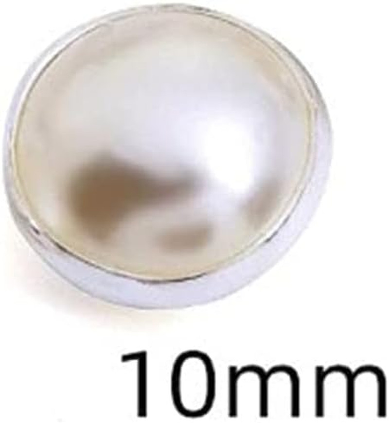 50 Pcs on Faux Pearls Flatback Half round Bead Buttons for Clothing Shoes Bag Be
