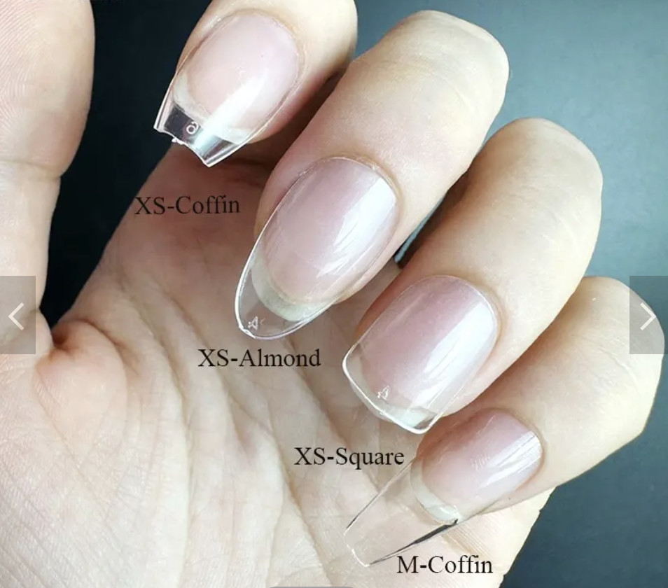 500 pcs Nail Tips GEL Extensions Full Cover ALMOND | COFFIN | ALMOND SOFT GEL