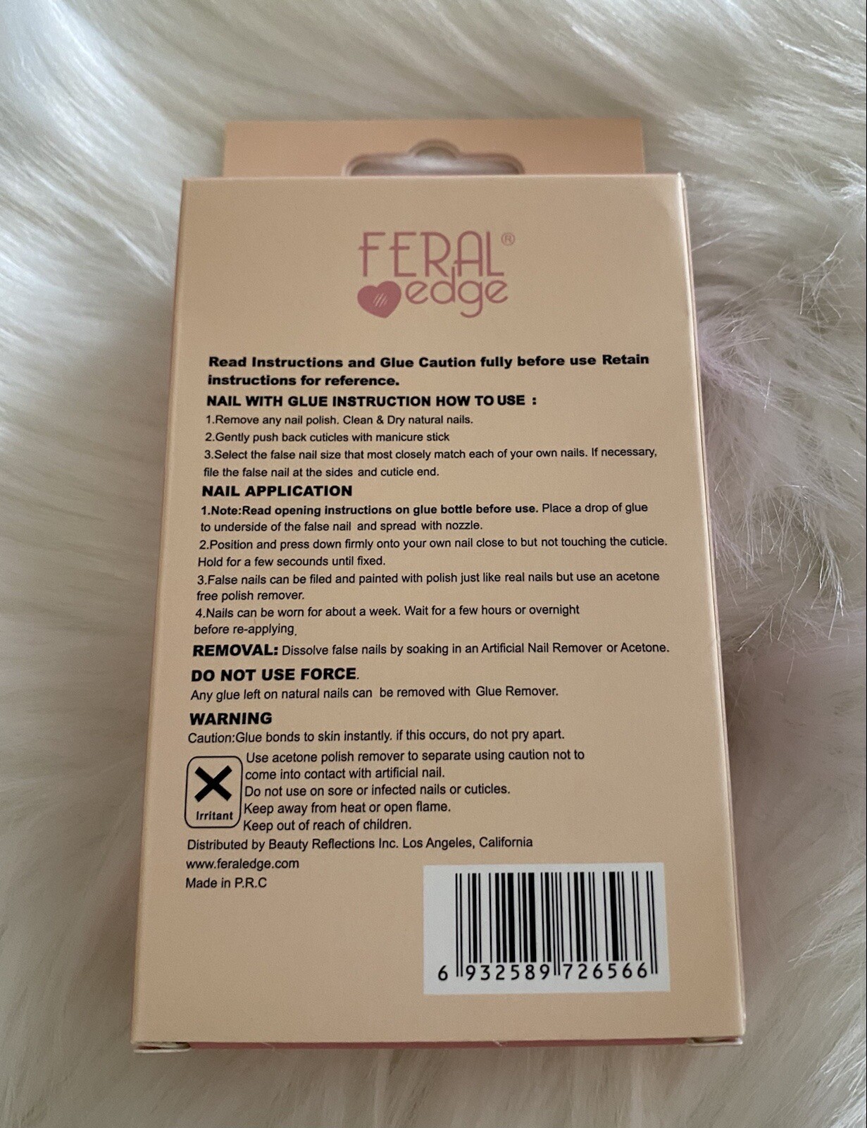 Feral Edge “Tie Dye” Press-on Glue-on Black Long Coffin Nails 24 pieces