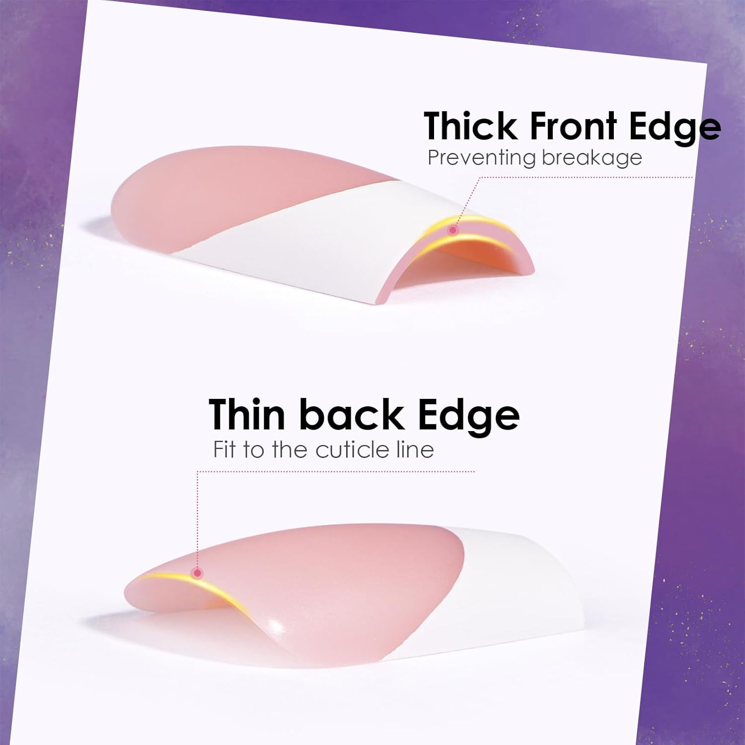 Canvalite French Tip Press on Nails – 300Pcs Pre-Colored Quick and Easy Press on