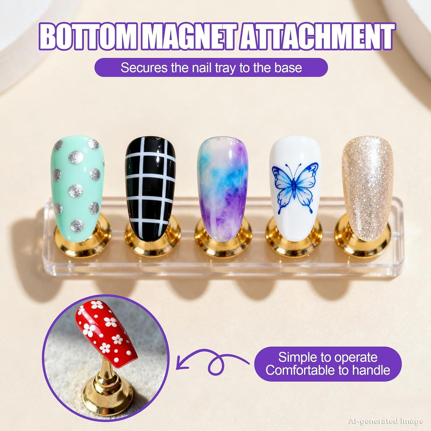 Nail Dotting Tools Art Brushes Kit with Nail Stand Gel Polish | Design Pen for N
