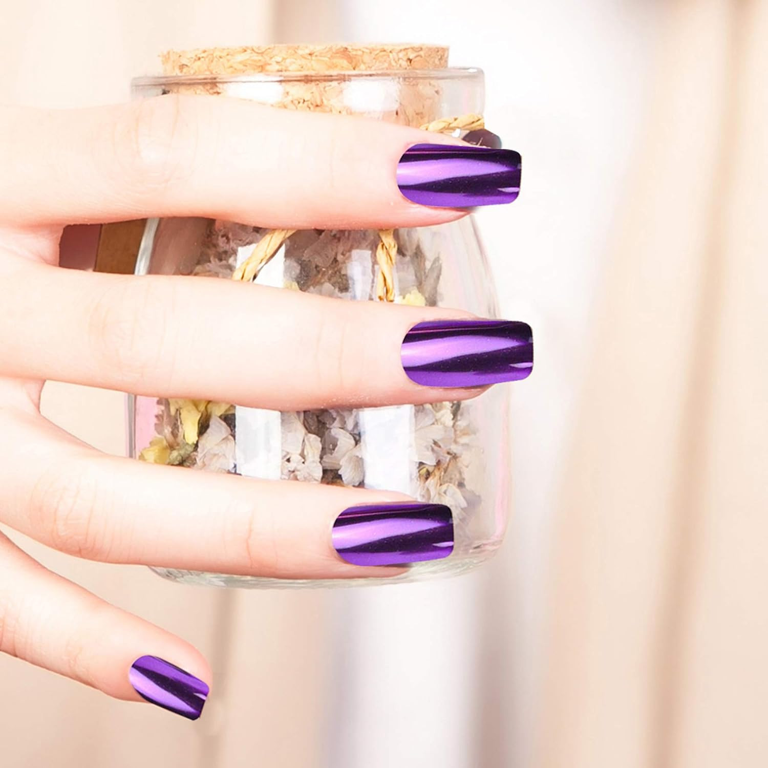 Duufin 22 Colors Nail Chrome Powder Metallic Nail Powder for Mirror Effect Nails
