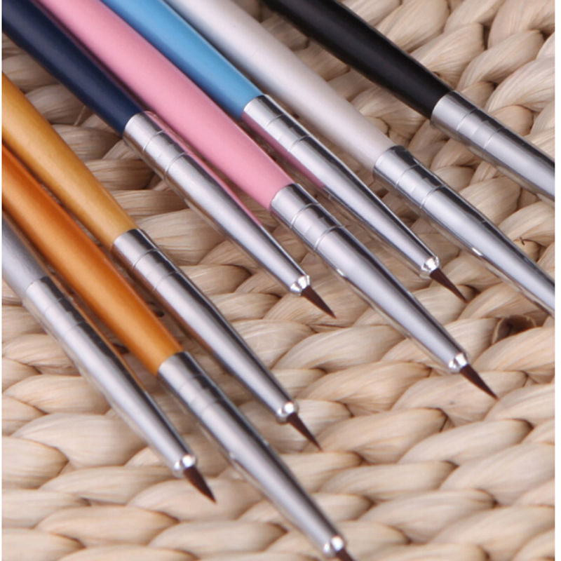 Colorful 12Pcs Nail Art Design Brush Pen Fine Details Tips Drawing Paint Set US