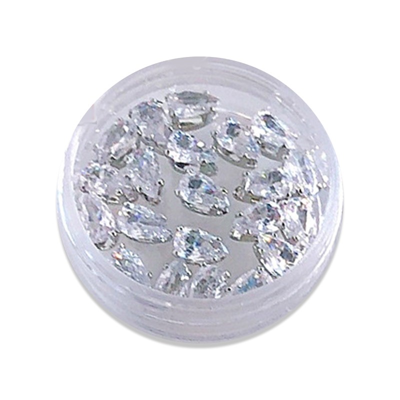 20 Count 3D Crystal Rhinestones Nail Art Gemstones Set Shining Small Gem Stones